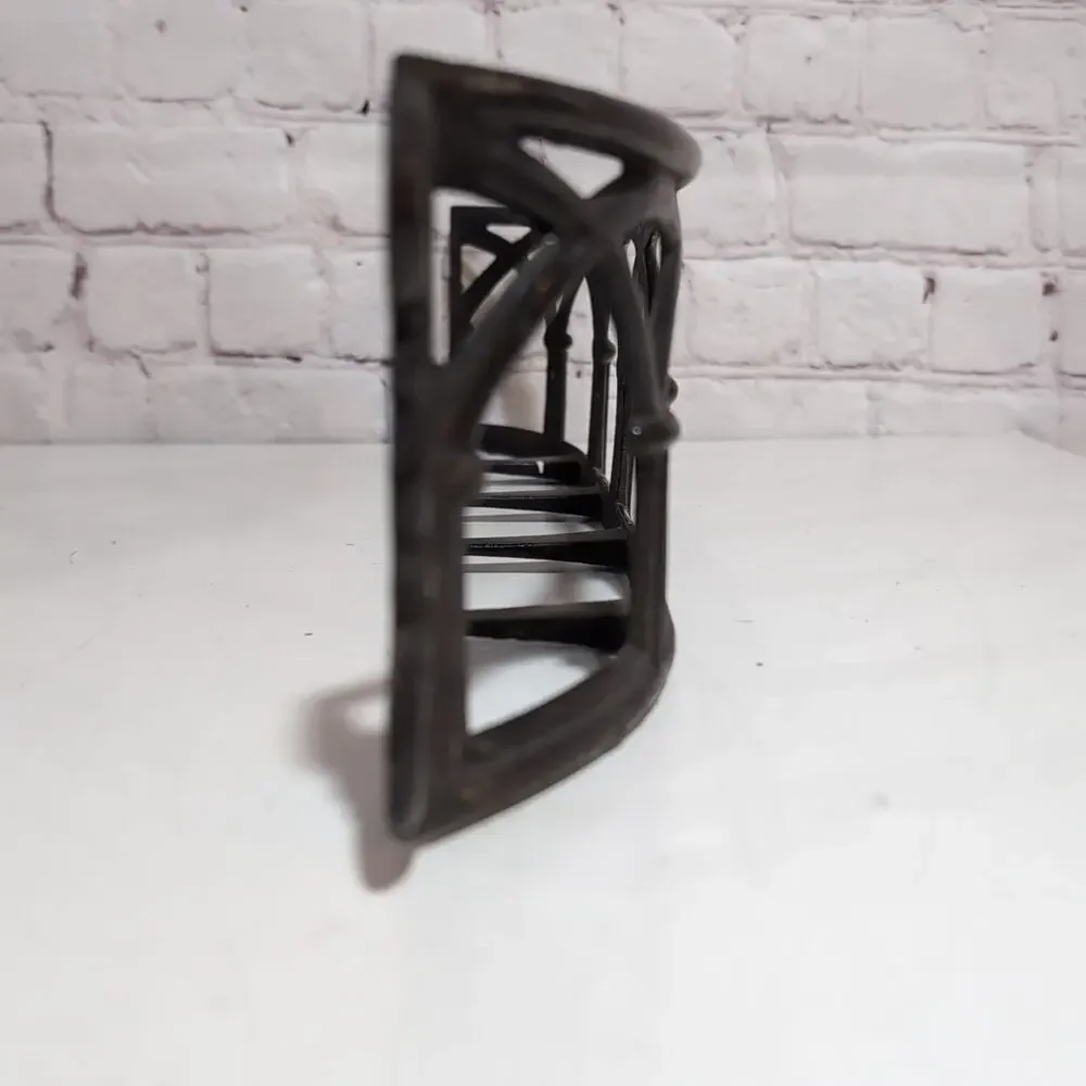 Vintage Cast Iron Pew Bible Hymnal Book Holder Wall Rack Art Deco Architectural